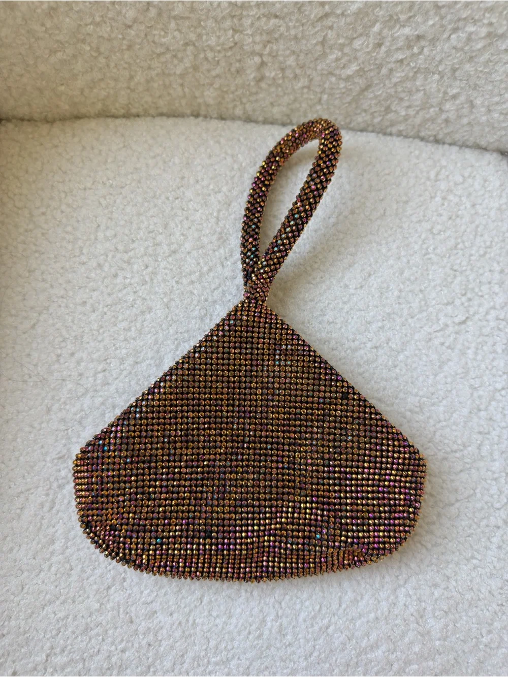 Crystal-Embellished Wristlet Clutch